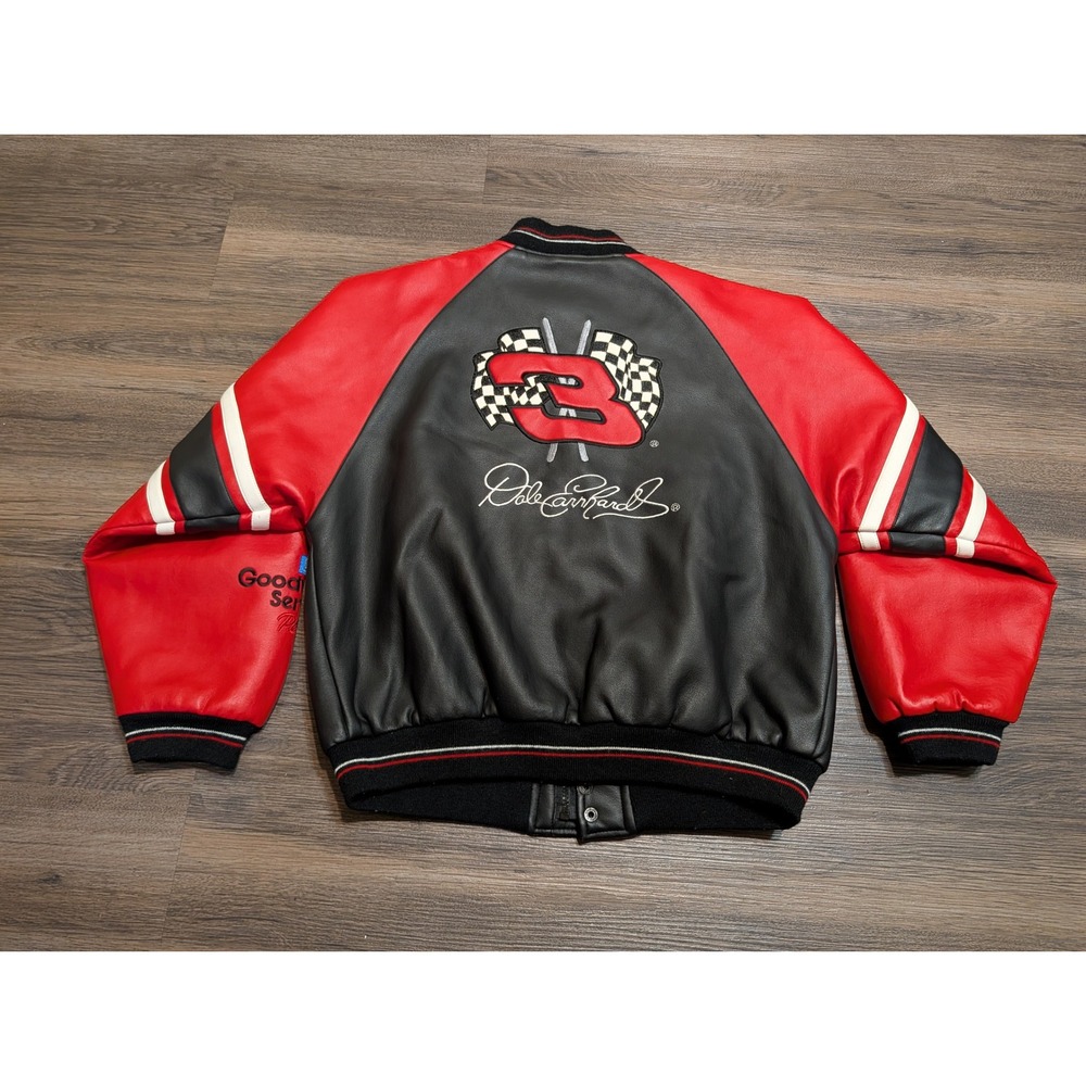 Chase Authentics Dale Earnhardt 3 NASCAR Racing Jacket Youth Medium Red Black